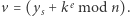  e v = (ys + k mod n). 
