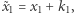 |˜x1 = x1 + k1, 