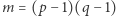 |m = (p− 1)(q −1) 