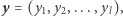 y = (y1,y2,...,yl),