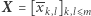  -- X= [xk,l]k,lDm 