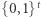  t {0,1} 