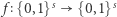  f {0,1}s {0,1}s 
