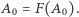 |A0 = F(A0). 