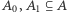 |A0,A1⊆ A 