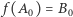  f (A0) = B0 