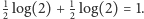  1 1 |2 log(2)+ 2 log(2) = 1. 