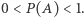 0 | < P(A)