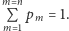 m |P pm= 1. m 