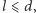 l ⩽d,