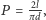 |P = 2l, πd