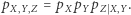 pX,Y = pXpY pZSX,Y. 