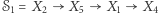 |𝒮1 = X2 X5 X1 X4 