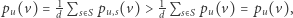 |p (v) =-1P p (v) > 1 P p (v) = p (v), u d s>S u,s d s> S u u 