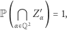 P( Z ′) = 1, α>Q2 α 