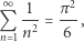 ∞ -1- π-2 Q n2 = 6 , n 1 