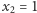 |x2 = 1 