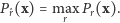 Pˆr(x) = maxr Pr(x). 