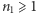 |n1⩾ 1 