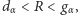 d < R < g , α α