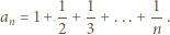 a = 1+ 1-+ 1-+ ...+ -1. n 2 3 n 
