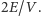 2E/V .