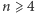 |n ⩾4 