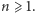 | n⩾ 1.