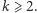 |k⩾ 2.