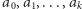 | a0,a1,...,ak 