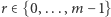 |r∈ {0,...,m− 1} 