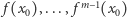  m | f(x0),..., f (x0) 
