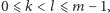 0 ⩽k < l⩽ m−1, 