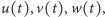 |u(t),v(t),w(t),