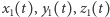|x1(t),y1(t),z1(t) 