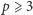 |p ⩾3 