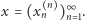  n ∞ |x = (x n )n 1.