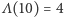 |Λ(10) = 4 