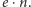e ⋅n. 