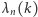 λ n(k) 
