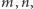 |m,n, 