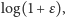 |log(1 + ε), 