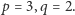 |p = 3,q = 2. 