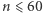|n ⩽60 