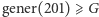 gener(201) ⩾G 