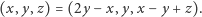 (x, y,z) = (2y − x,y,x − y+ z). 