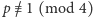 |p /≡ 1 (mod 4) 