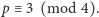 p ≡ 3 (mod 4). 