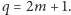 |q = 2m + 1. 
