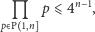  M p ⩽ 4n−1, p> P 1,n 